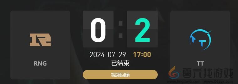 lol夏季赛组内赛RNG vs TT赛况介绍